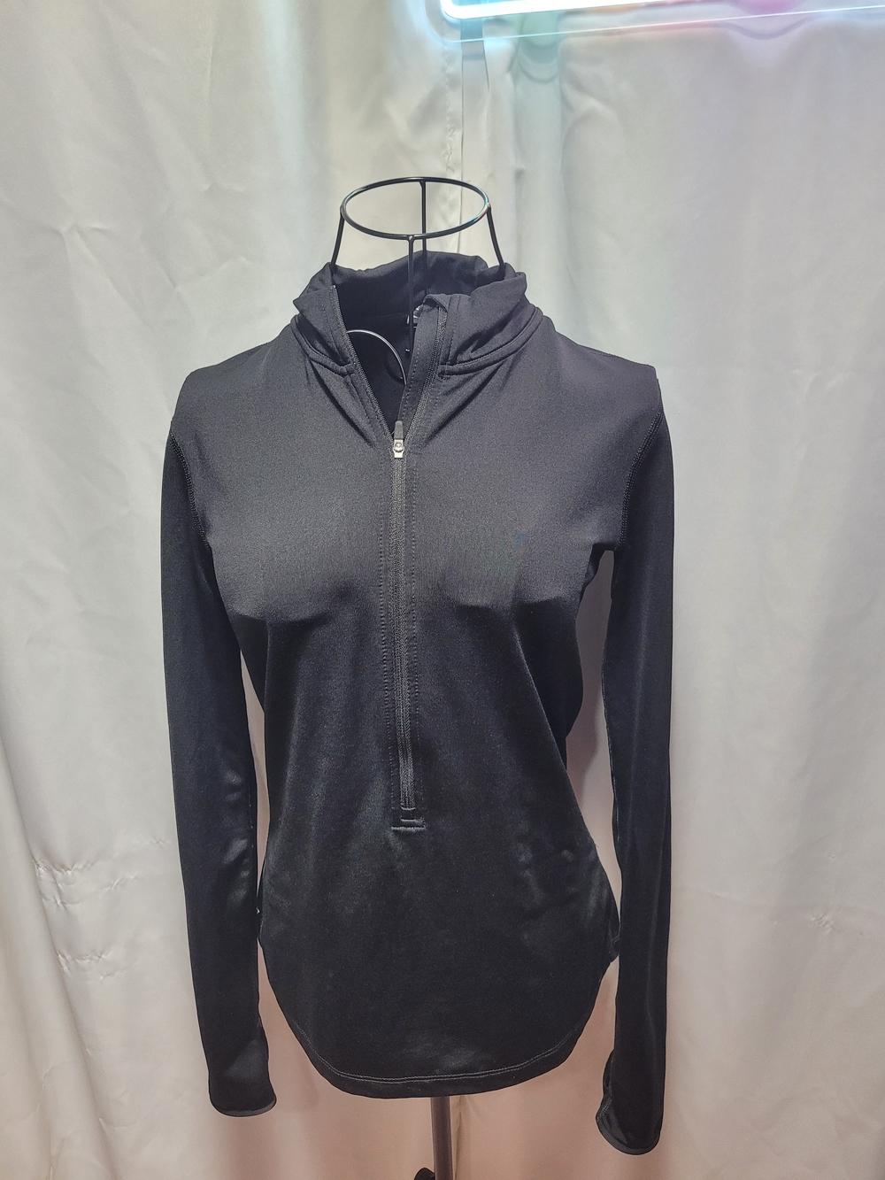 Nike Black Women's Quarter-Zip Hooded Pullover